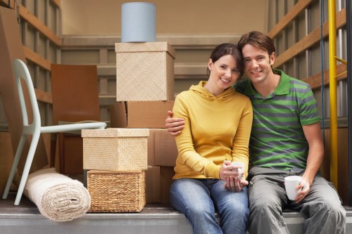 Professional movers handling a household relocation in Coombe.