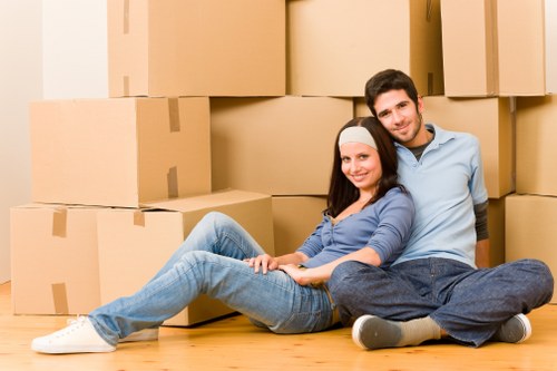 Professional movers assisting with packing in Streatham