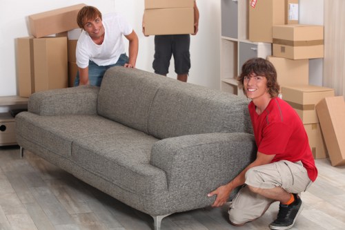 Team of movers organizing a household move