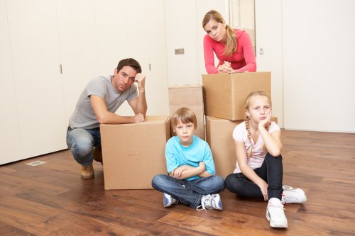 Trained moving team handling furniture for a local move