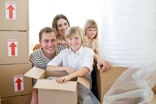 Experienced movers transporting furniture