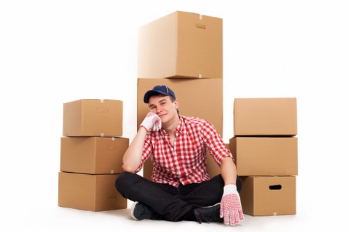 Professional movers assisting with packing in Eltham